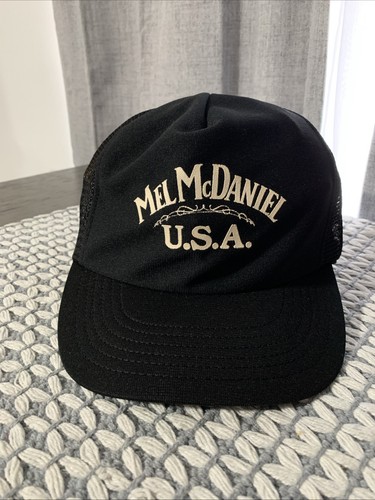 Vintage Mel McDaniel Hat USA Snapback Trucker Cap Mens Black 90s Farmer - ๐ฅ๐ฅ