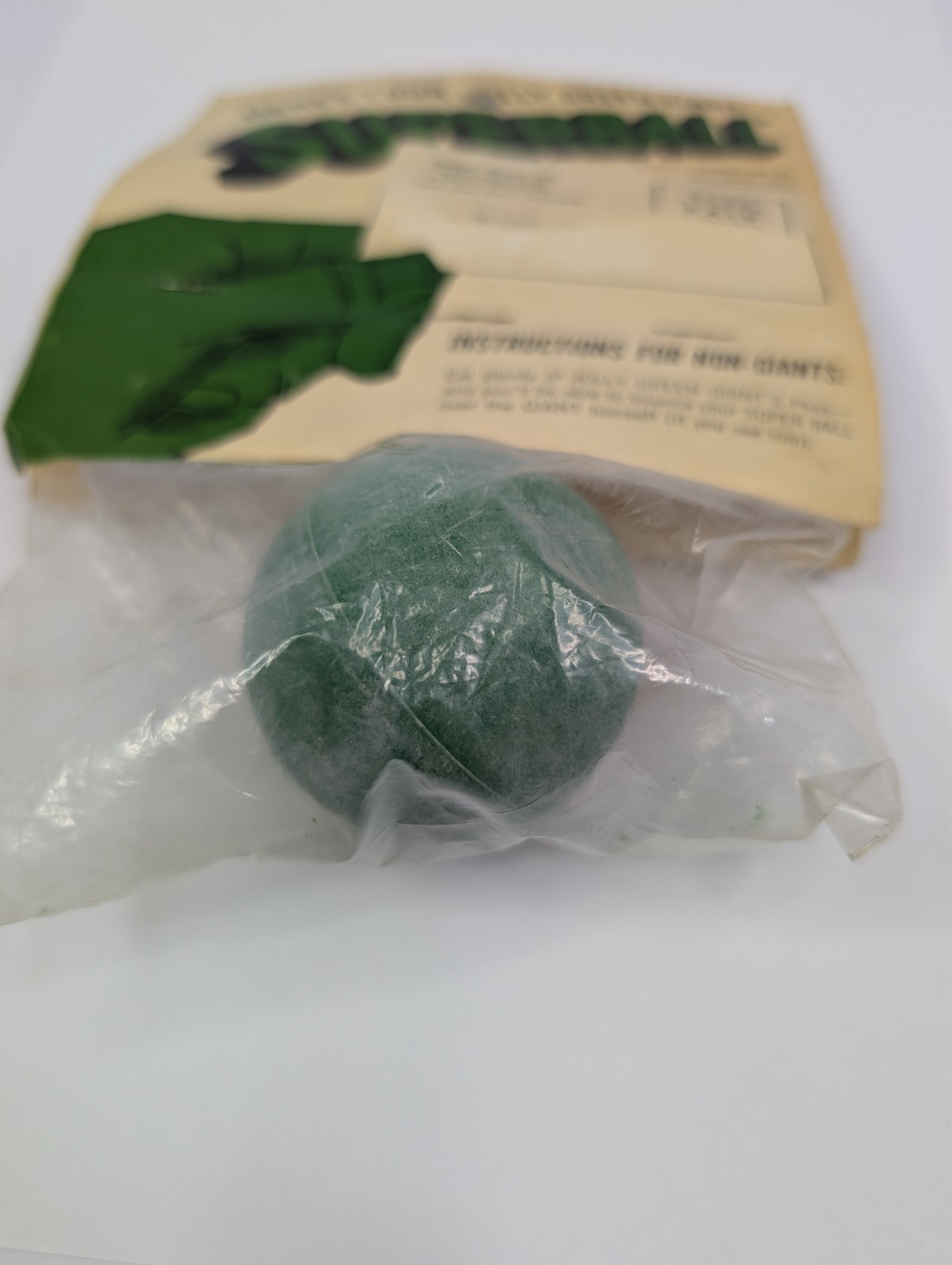 Vintage RARE 1965 WHAM-O SUPERBALL Jolly Green Giant Mail-In Redemption