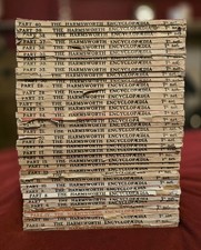 HARMSWORTH ENCYCLOPAEDIA Complete 40 Book Set Illustrated Maps Paperbacks