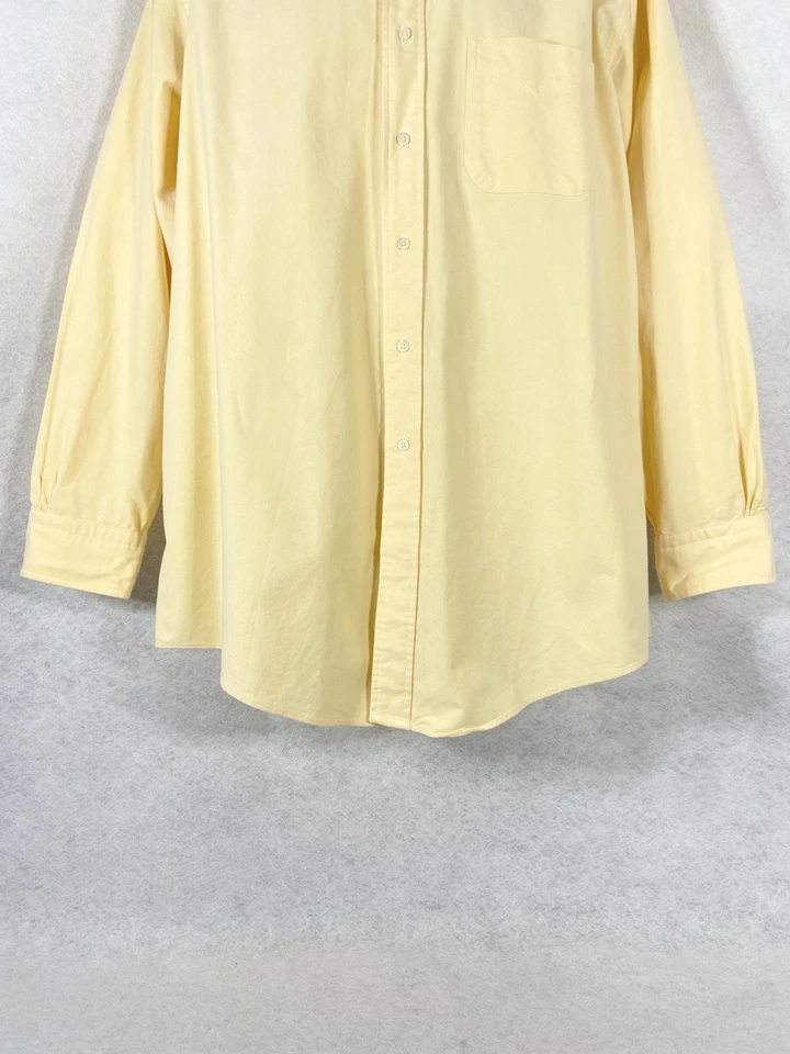 Camisa Oxford Brooks Brothers vintage para hombre 17-5-34 amarilla manga larga hecha en EE. UU. Foto 3 de 4