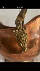 Copper Coal Scuttle with Brass Handles and Lion Head Accents — photo 9
