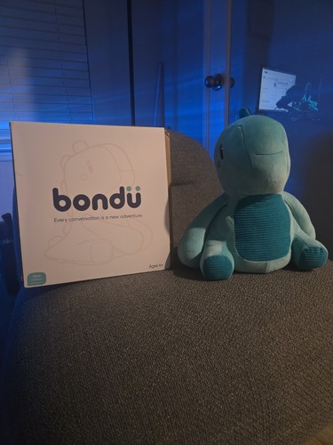 Bondu AI Toy Interactive Smart Dinosaur Plush Screen-Free - Used With Box