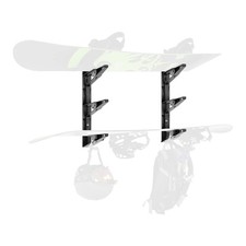 DELTA 3-TIER SNOWBOARD SKI RACK SPACE SAVING MOUNTED WALL RACK UH6000 - BLACK