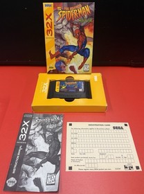 Sega 32x Spider-Man Web Of fire Super Clean, CIB, Registration Card. MEGA RARE