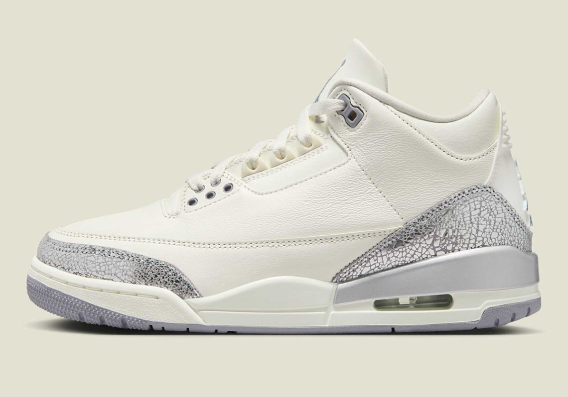 Nike Air Jordan 3 Retro Sail Cement Grey Silver CK9246-100 / 11.5