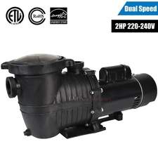 2 Speed 2HP 230v 1.5" NPT INGROUND Swimming POOL PUMP MOTOR w/Strainer Hayward