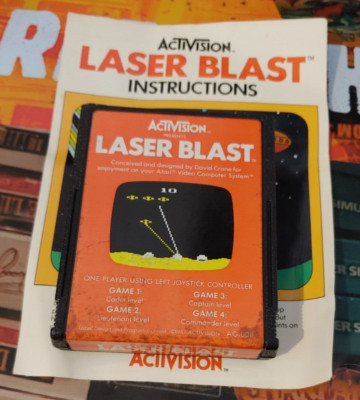 Laser Blast (Activision 1982) for Atari VCS 2600 (Modul & Manual) working