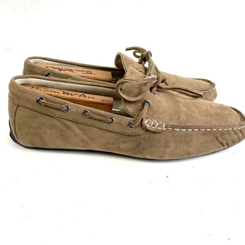 H & M Suede Driving Moccasins Shoes Size 8.5 Brown - Picture 2 of 9