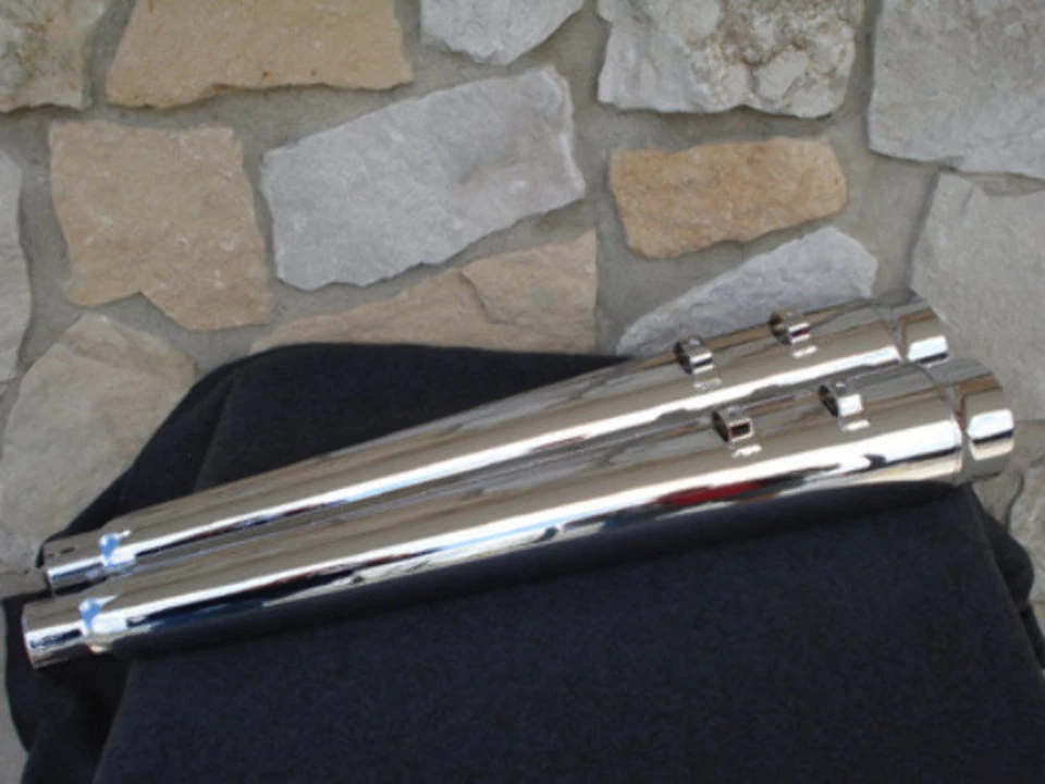 ВЫХЛОПНЫЕ ТРУБЫ ГЛУШИТЕЛЕЙ DNA 4 ДЮЙМА ХРОМ МЕГАФОН 1995-2016 HARLEY TOURING - Изображение 3 из 3