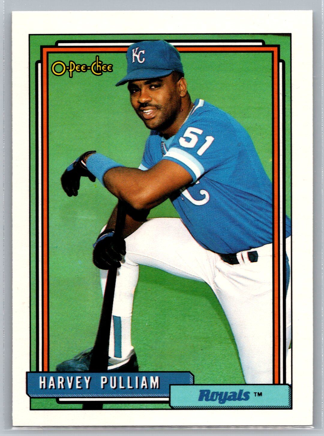 Harvey Pulliam 1992 O-Pee-Chee Set Break BASEBALL #687 Kansas City Royals