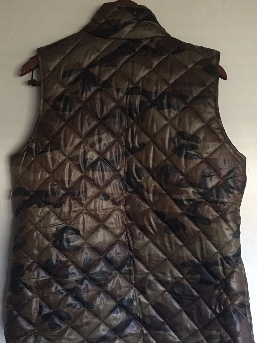 JASON MAXWELL Quilted Camo Size L Vest Outdoor Wear Zip JASON MAXWELL Quilted Camo Size L Vest Outdoor Wear Zip