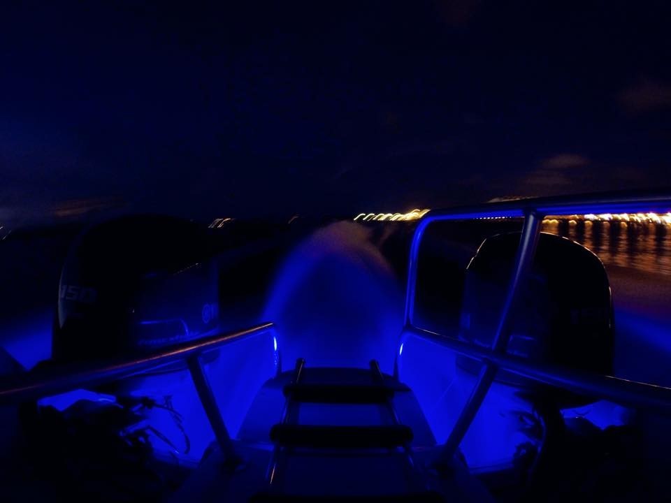 Diablo Royale BLUE BT3-BRASS LED Boat Drain Plug Light – Triple Head, 3000 Lumens