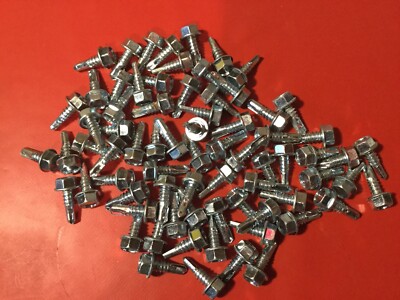 Hex Washer Head #14 x 3/4 Self-Drilling ( TEK ) Screw #3 point ( 100 pcs)