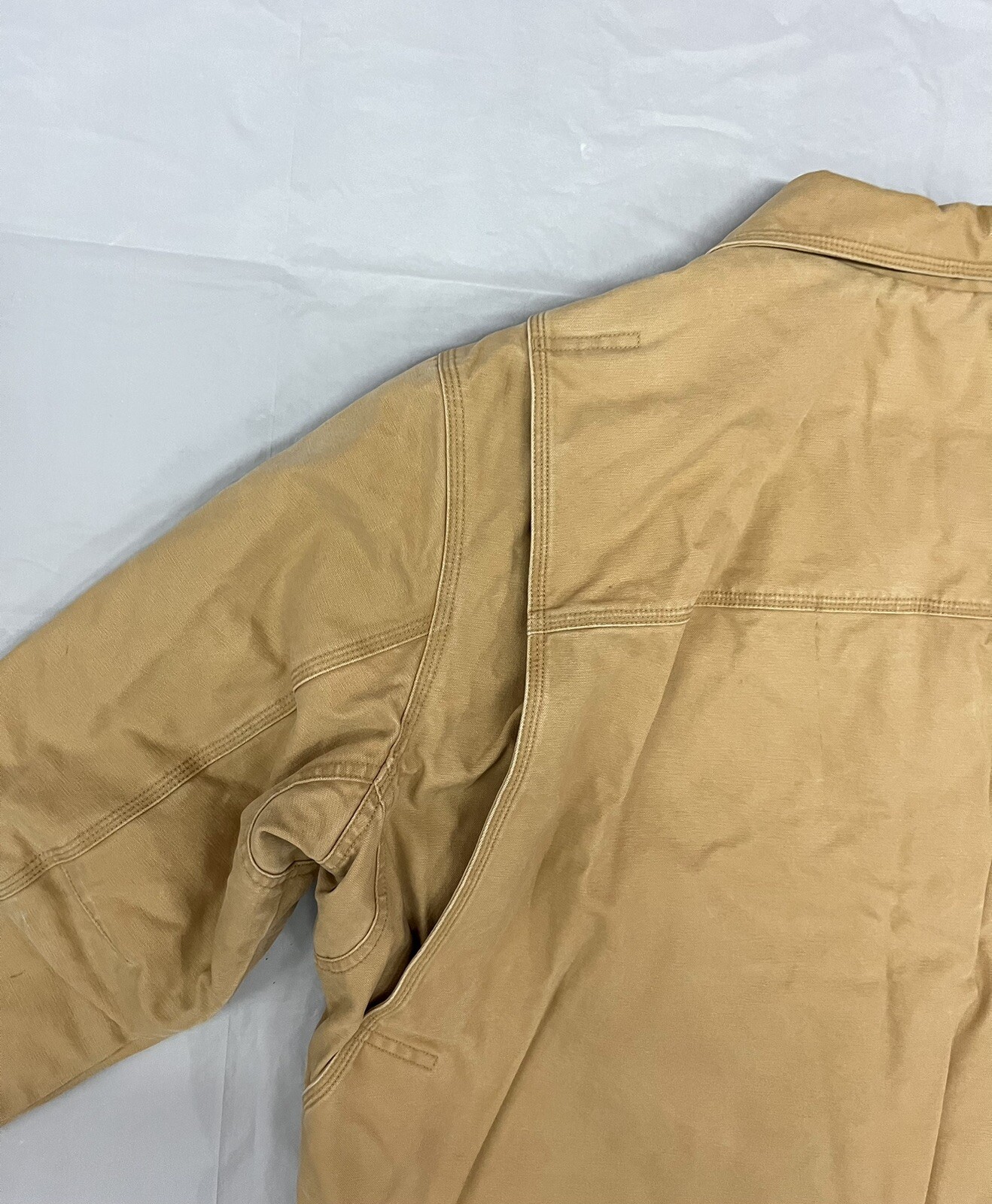 LL Bean Katahdin Iron Works Jacket Extra Large Beige … Gem