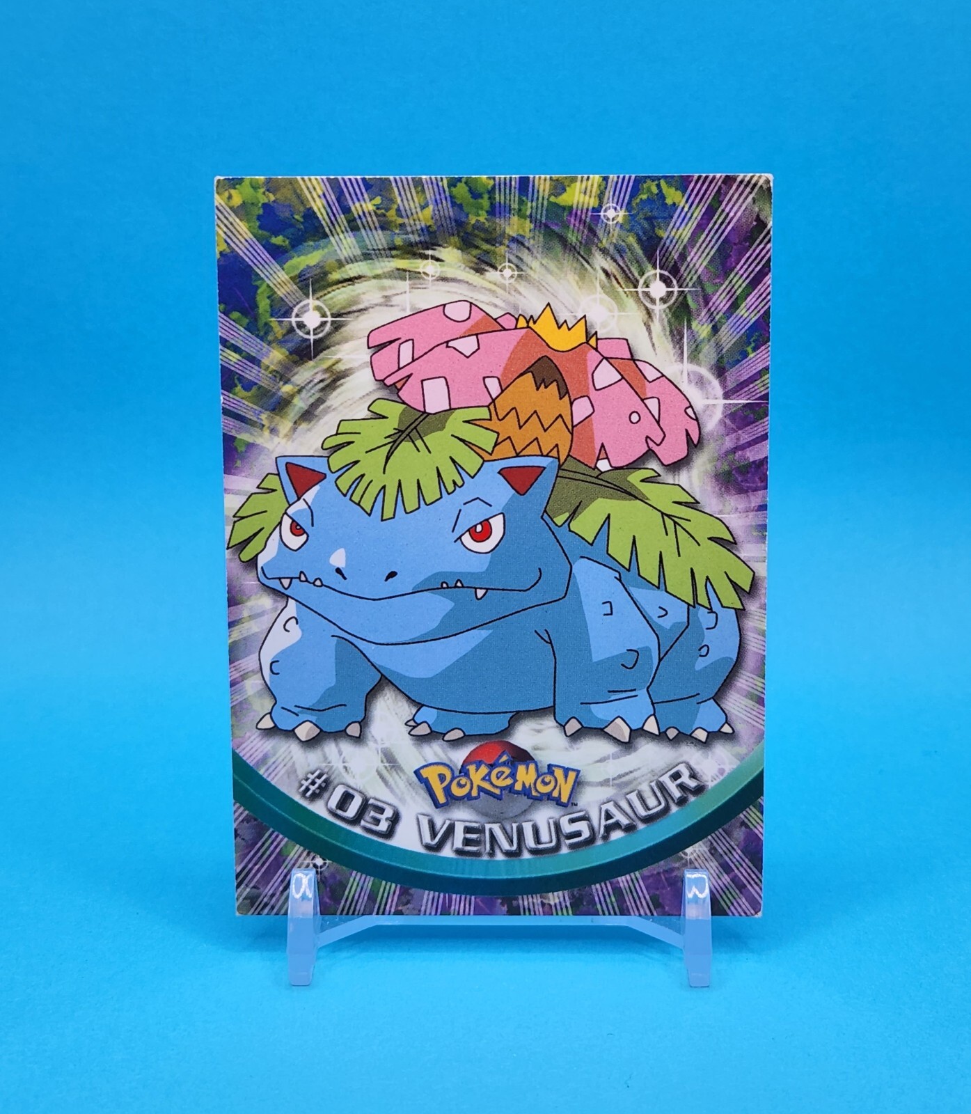 Pokemon Card - Venusaur #03 - Topps Series 1 - Black Logo
