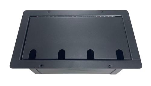 PROCRAFT JUMBO COPERCHIO 4 FORI FEED-THRU INCASSO palco tasca/scatola da pavimento con 3) CABLATO - Foto 5 di 7