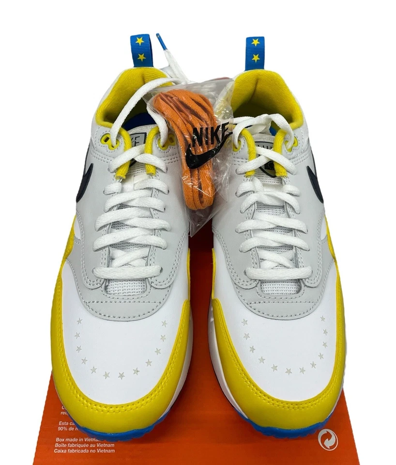 Nike Air Max 1 '86 OG G NRG Blanco/Amarillo/Obsidiana FN8075 101 Talla 9 Sin Tapa Foto 3 de 4
