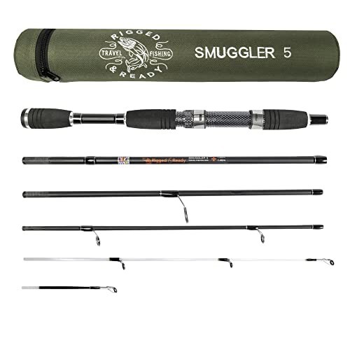 Smuggler 5 Compact Portable Travel Fishing Rod & Case 5.25&rsquo; spin,general fishing