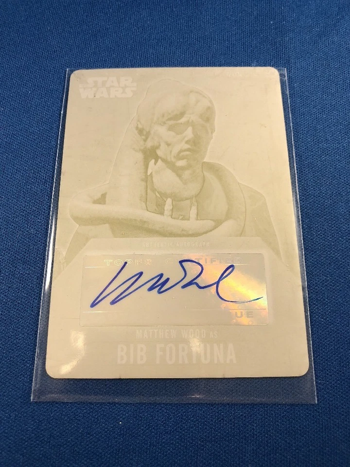 2016 Topps Star Wars Evolution Yellow Press Plate Autograph 1 Of 1 Matthew Wood - Image 2 of 4