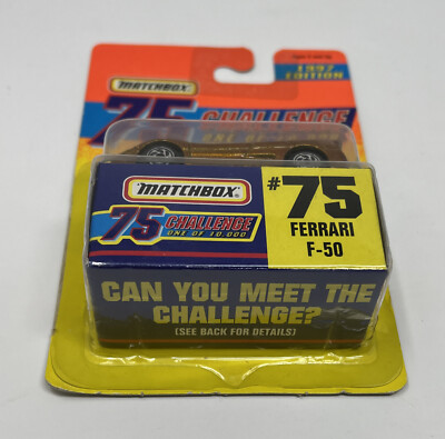 Matchbox 75 Challenge 1997 Edition Gold #75 Ferrari F-50 | eBay