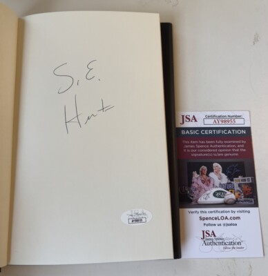 S.E. HINTON THE OUTSIDERS ANNIV. ED HC BOOK SIGNED AUTOGRAPHED JSA COA AY98955