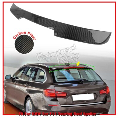 11-16 Fit For BMW F11 5-Series 5D Touring Wagon V Rear Roof Spoiler Real Carbon