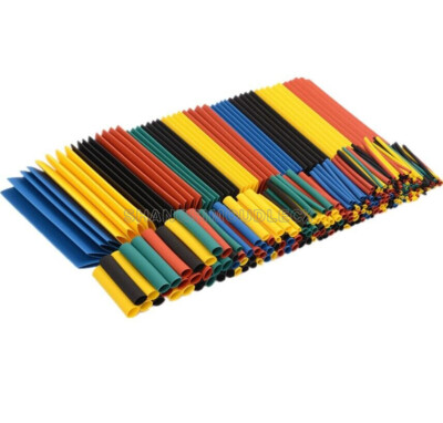 328PCS 2:1 Polyolefin Heat Shrink Tubing Tube Sleeve Wrap Wire Assortment 8 Size