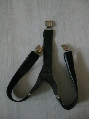 KINDERHOSENTRÄGER ++ schwarz mit extra breitem Clips +Stretchhosenträger+Nr.7A+
