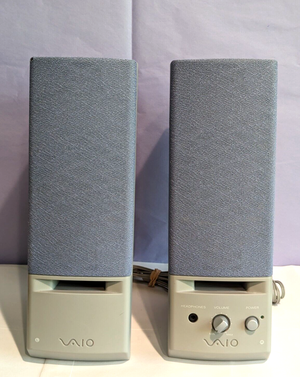 VAIO スピーカーセット　PCVA-SP1 VGC SONY VAIO PCVA-SP2 COMPUTER DESKTOP SPEAKERS, GRAY, PAIR NO