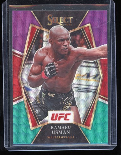 2022 Panini Select UFC - Premier Level Kamaru Usman #101 Tri-Color ...