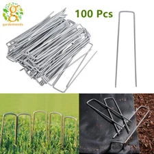 6" Landscape Stakes Sod Staples Sturdy Garden Stakes Weed Barrier Fabric Pins
