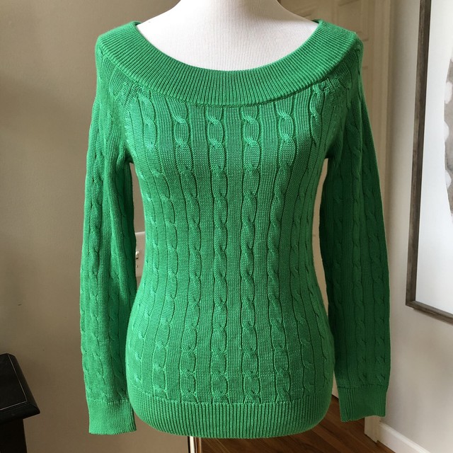 womens emerald green sweater