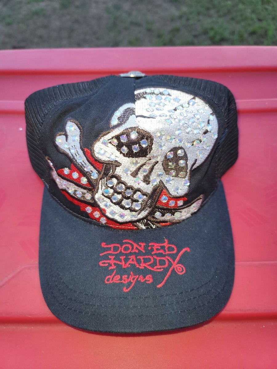 Casquette Camionneur Ed Hardy Designs Rouge - Modèle 'Love Kills Slowly', Réglable, Occasion