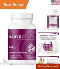 Advanced Nerve Support Supplement - 300mg R-Alpha Lipoic Acid, 60 Vegan Capsules