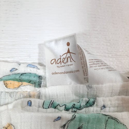 Aden + Anais Ellie Elephant Baby Blanket Bird swaddle Bamboo Blue Gray Yellow - Picture 5 of 7