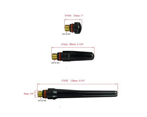 TIG Gas Lens Back Cap Collet Body Kit Fit QQ300 PTA DB SR WP 17 18 26 Torch 67pk - Afbeelding 3 van 12