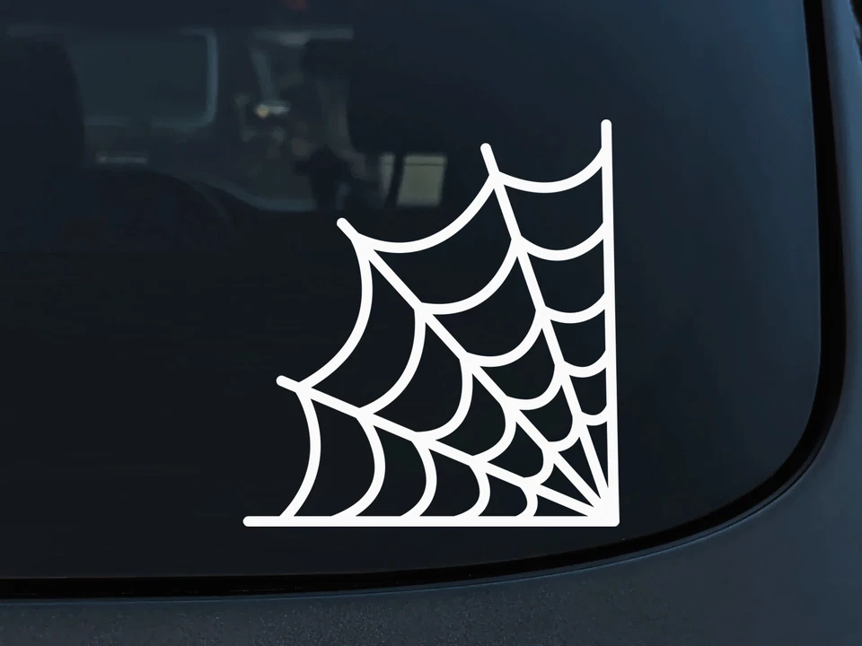 Telaraña Esquina Telaraña Ventana Vinilo Calcomanía Coche Botella Agua Vaso Pegatina Foto 2 de 4