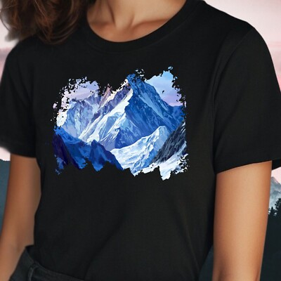 T-Shirt Frauen Mount Everest Landschaft Motiv Baumwolle Größe XS bis 3XL