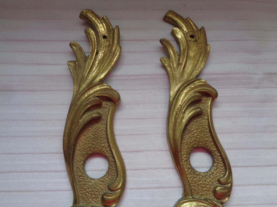 PAIRE DE PLAQUE DE PROPRETE EN BRONZE STYLE LOUIS XV NUMEROTE 3526 - Photo 4/4