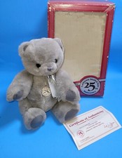 VTG 1984 CALIFORNIA JOINTED STUFFED SILVER BEAR TOY 25TH ANNIVERSARY 12" Tall