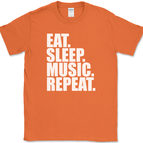Eat Sleep Music Repeat T-Shirt Funny Sound Musician DJ Band Gift Tee - Picture 8 of 10