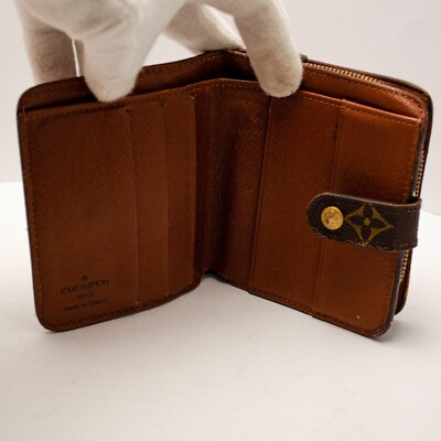 Auth LOUIS VUITTON Monogram M61667 Compact Zip Bifold Wallet Purse