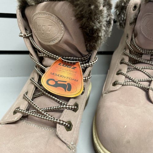 Lugz Rucker Hi Faux Fur Lace Up Womens Pink Casual Boots Size 10 - Picture 6 of 15