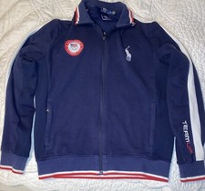 Polo Ralph Lauren Team USA Olympic Jacket Women s Sz L 2016 Full Zipper