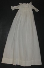 Antique Edwardian 1920s Christening Gown Baby DRESS White Lace