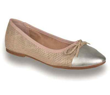 Image of Tamaris Trend Women’s UK 5 EU 38 Grey & Silver Snake Print Ballerina New Shoes