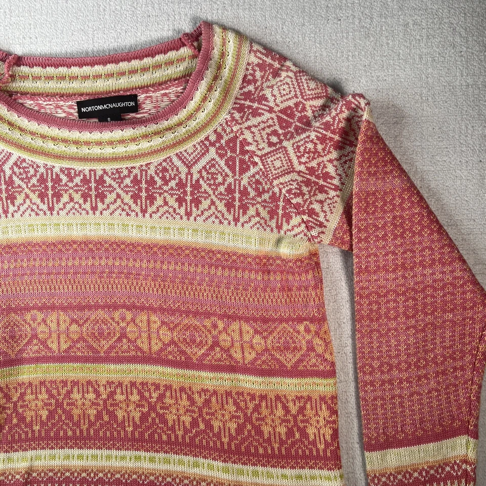 Suéter Norton Mcnaughton Mujer Pequeño Estilo Escandinavo Patrón Mezcla Algodón Foto 4 de 4