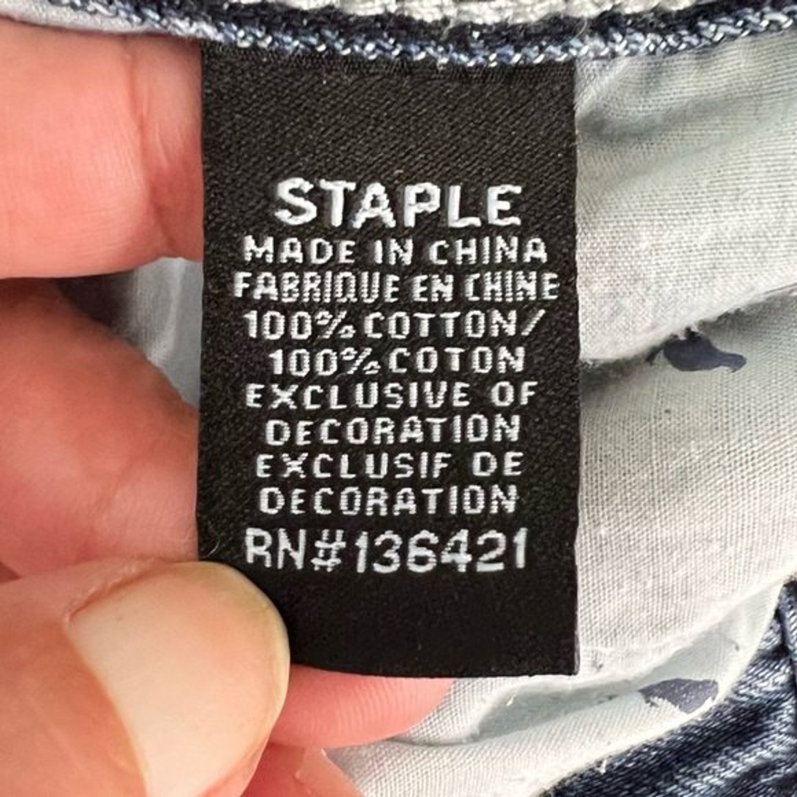 Staple Patchwork Slim Fit Buttonfly Denim Cut Off… - image 10