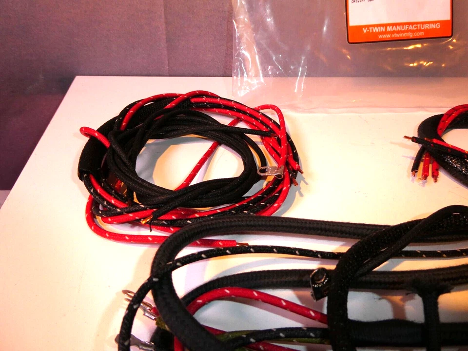Harley Wire Harness Kit EL 1938-1940 WL 1938-1946 UL 1938-1946 V-Twin 32-0703 E7 - Image 2 of 4