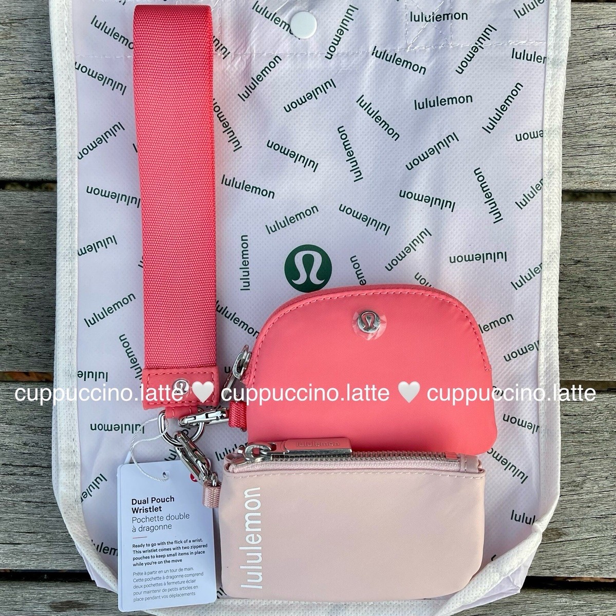 lululemon 新品　リストレット　ピンク　ケース　デュアルポーチ NWT Lululemon Athletica Dual Pouch Wristlet - Pink Mist/Raspberry